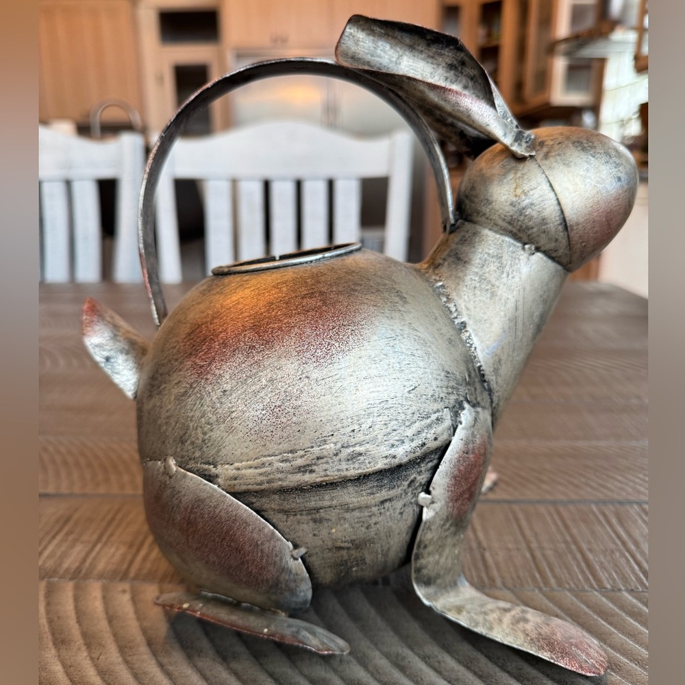 Rustic Farmhouse Style Bunny Rabbit Watering Can